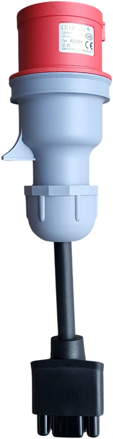 Tesla adapteris 32A į trifazę 480V raudoną rozete