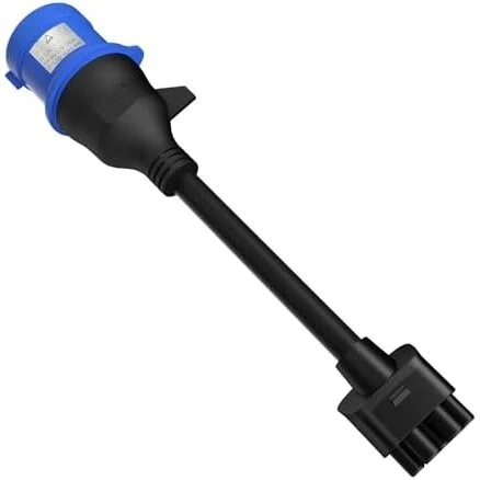 Tesla adapteris 32A Schuko tipo ( į 220V 7kw mėlynos spalvos rozete)