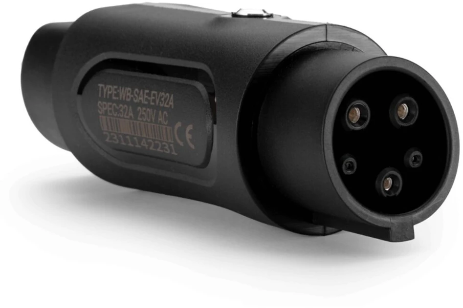 Type 2 - Type 1 adapteris be laido, 32A