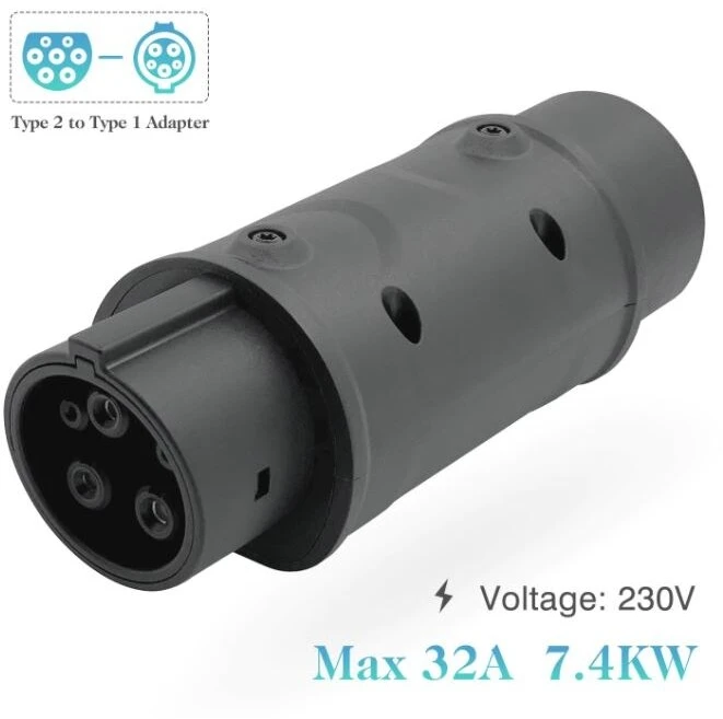 Type 2 - Type 1 adapteris be laido, 32A