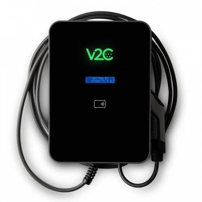 V2C Trydan PRO versijakrovimo stotelė 22kW su ekranu, 3 fazių, Type 2 kabelis (5m), dinaminis balansavimas