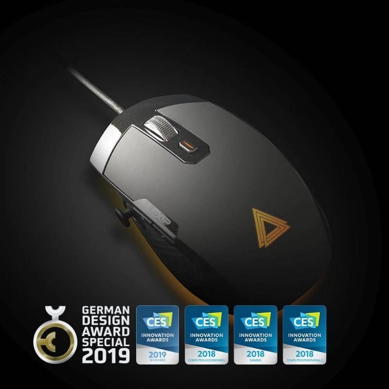 Kompiuterio pelė LEXIP PU94 – Wired 3D mouse with internal joystick, thumb joystick and ceramic pads – 6 buttons and 12 programmable macros