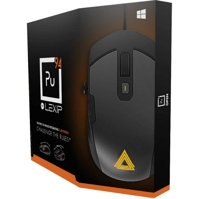 Kompiuterio pelė LEXIP PU94 – Wired 3D mouse with internal joystick, thumb joystick and ceramic pads – 6 buttons and 12 programmable macros