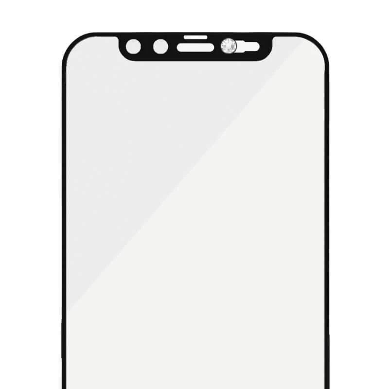 Panzer Glass PanzerGlass E2E mikrolūžių antibakterinis stiklas su fotoaparato dangteliu su Swarovski kristalu Apple iPhone 12 Pro Max - su Juodas rėmeliu