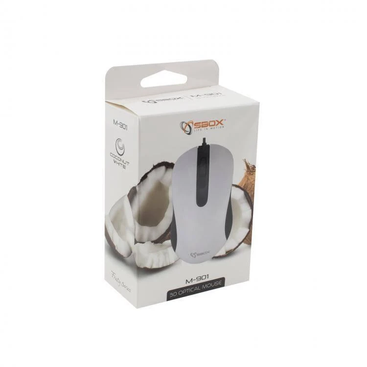 Sbox Technology Sbox M-901 Optinė pelė baltos spalvos