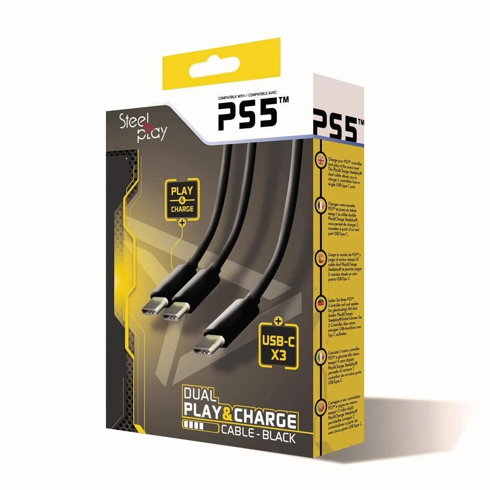Steelplay Dual Play & Charge Cable PS5 valdikliams