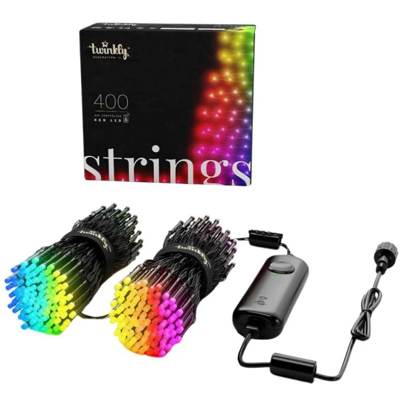 Kalėdinė išmanioji lempučių girlianda Twinkly Strings 400 LED RGB, daugiaspalvės
