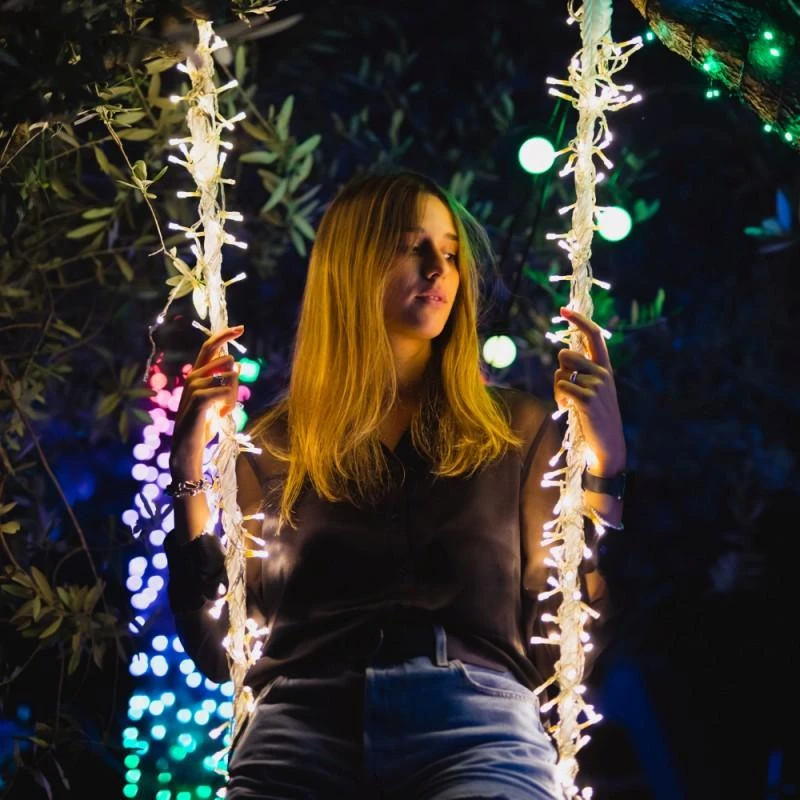 Kalėdinė lempučių girlianda Twinkly Icicle 190 Special LED RGB+W, varvekliai, daugiaspalvė