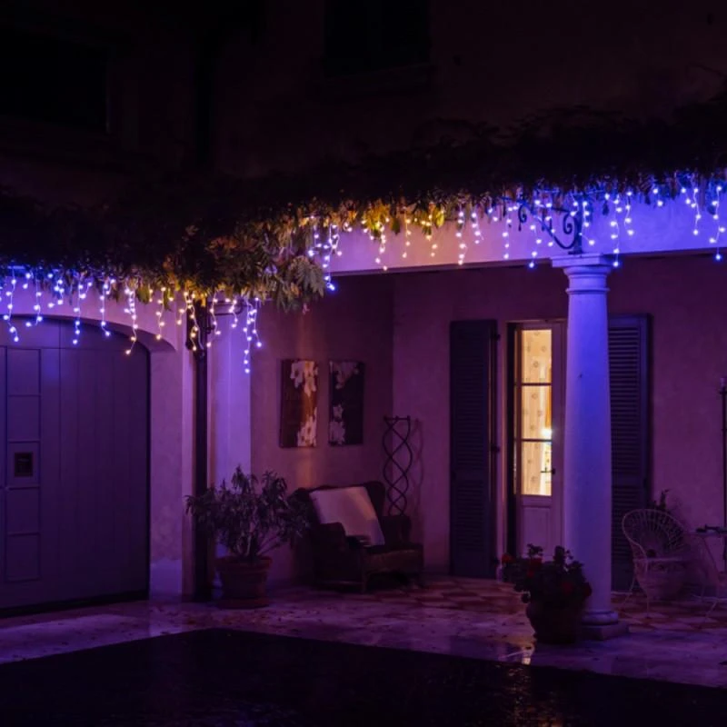 Kalėdinė lempučių girlianda Twinkly Icicle 190 Special LED RGB+W, varvekliai, daugiaspalvė