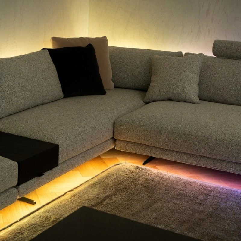 Twinkly Line išmanioji LED juostelė su RGB LED, 1,5 metro, juodas laidas, daugiaspalvė