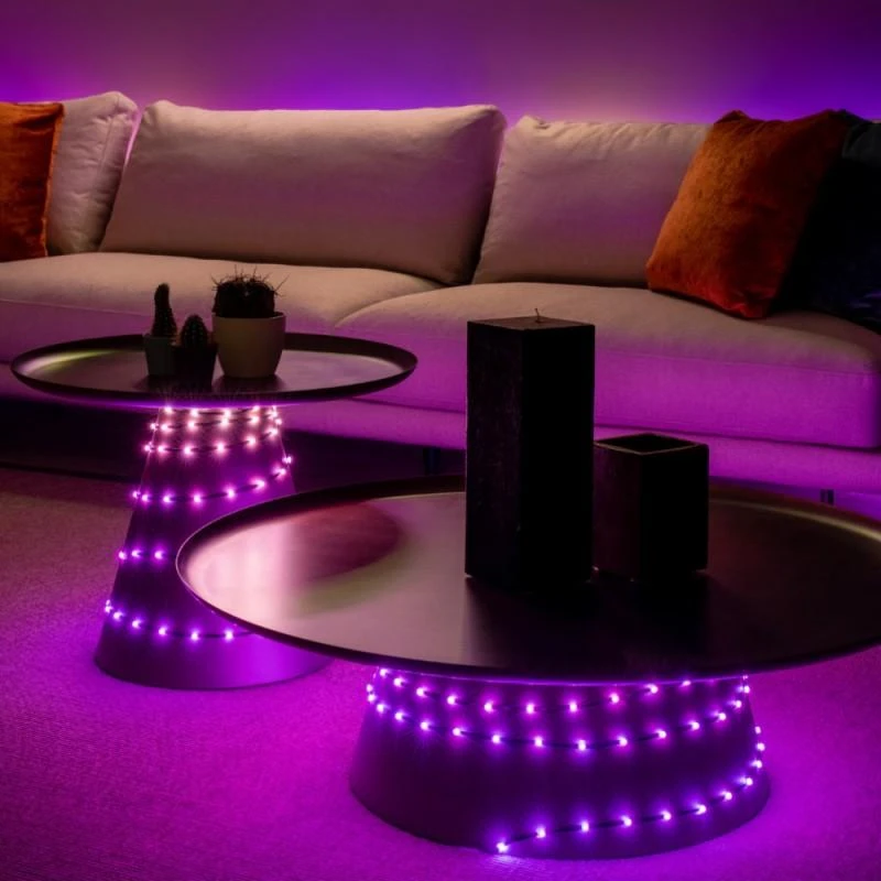Lubinis šviestuvas „Twinkly Dots“ išmanusis LED šviestuvas 200 RGB, 10 m, juodas laidas | Daugiaspalvis