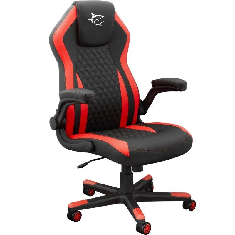 Žaidimų kėdė White Shark Dervish Gaming Chair, Juoda-raudona