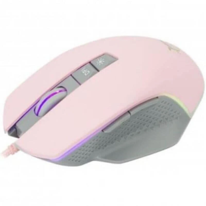 Žaidimų pelė White Shark Gareth Pink su RGB pašvietimu