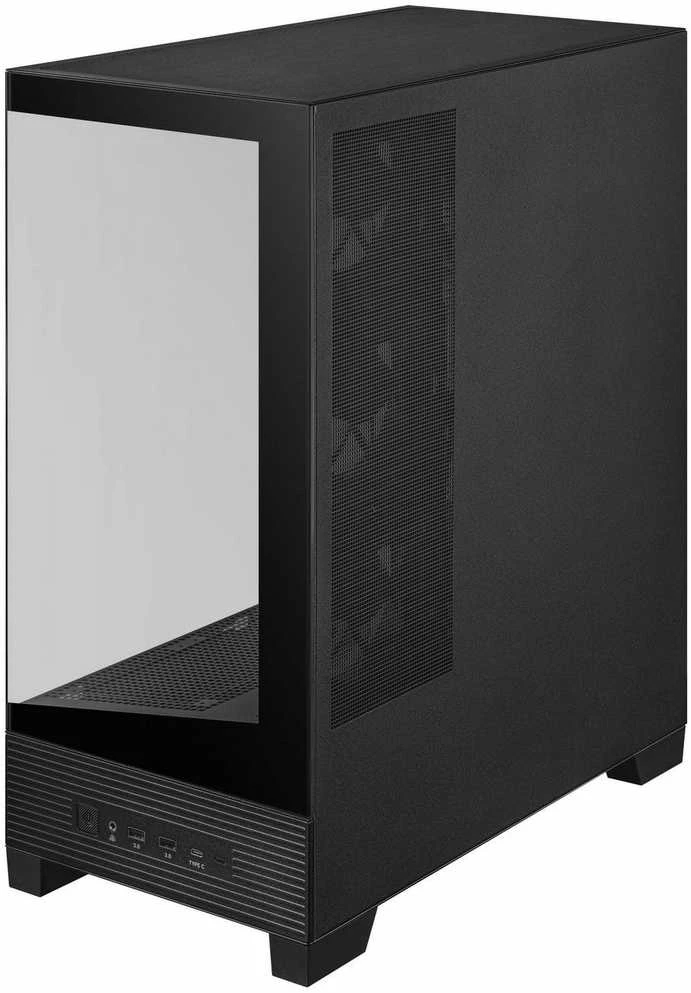 ASUS A31 PLUS TG ARGB kompiuterio korpusas Midi Tower su skaidriu šoniniu langu, suderinamas su ATX / BTX / MicroATX / Mini-ITX, juodos spalvos