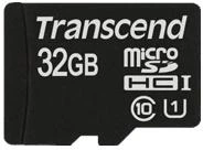 Atminties kortelė TRANSCEND 32GB Micro SDHC Class 10 UHS-I su adapteriu