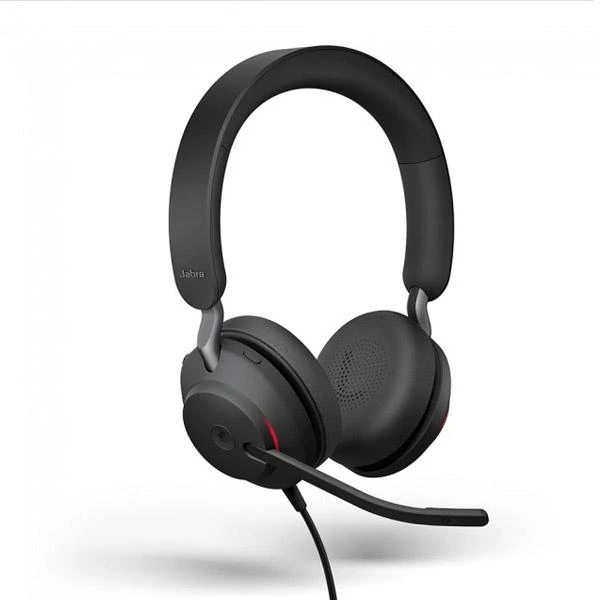 Jabra Evolve2 40 juodos ausinės su mikrofonu