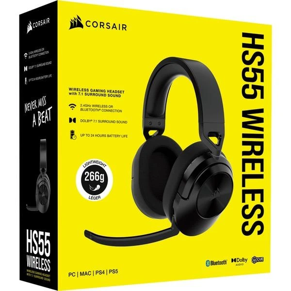 Corsair HS55 Wireless ausinės pakuotė