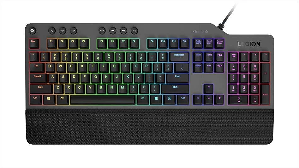 Lenovo | Legion K500 RGB | Iron pilkas top cover and juodas body | Mechaninė klaviatūra žaidimams | su laidu | US | Iron pilkas top cover and juodas body
