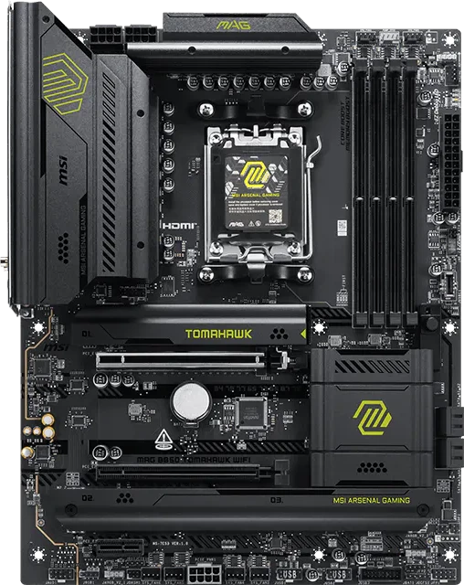 Pagrindinė plokštė MSI MAG B850 TOMAHAWK WIFI AM5 DDR5 ATX MB
