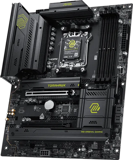 Pagrindinė plokštė MSI MAG B850 TOMAHAWK WIFI AM5 DDR5 ATX MB