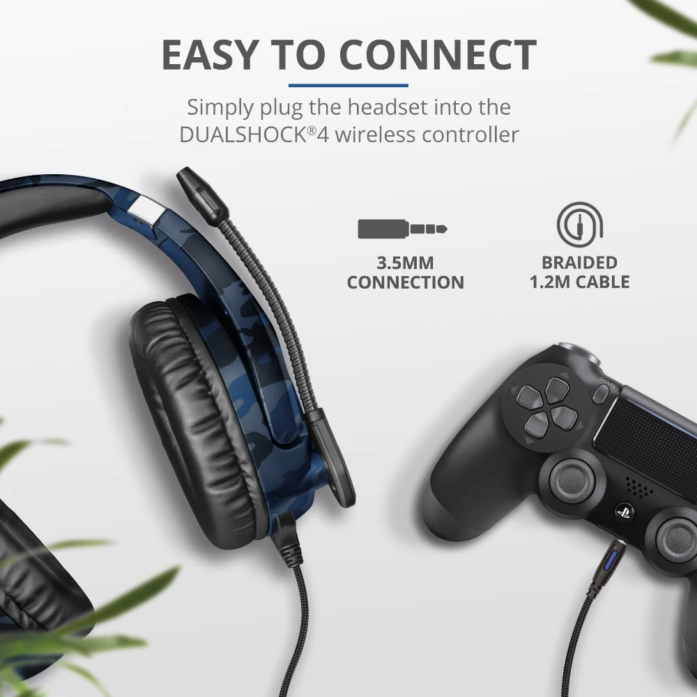 Žaidimų ausinės Trust GXT 488 Forze-B PS4 oficialus licencijuotas produktas, Mėlynos, 23532