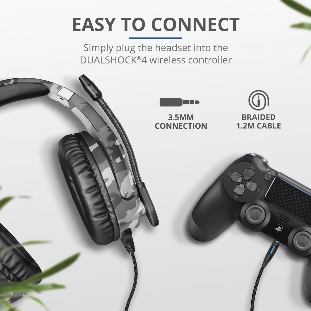 Žaidimų ausinės Trust GXT 488 Forze-G PS4 Ausinės Žaidimams PlayStation® official licensed product, Pilkos, 23531