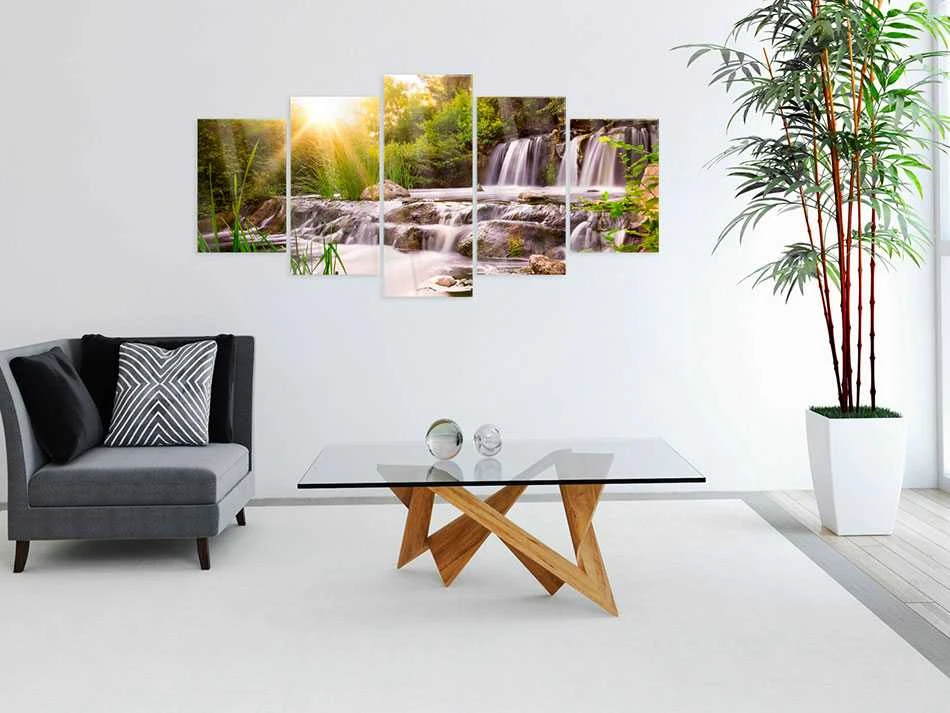 Artgeist Akrilo stiklo paveikslas - Forest Waterfall