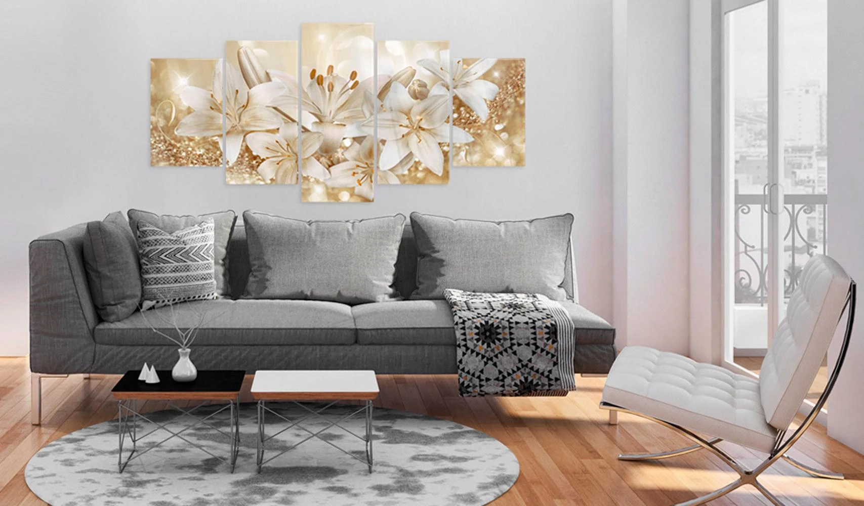 Artgeist Akrilo stiklo paveikslas - Golden Bouquet