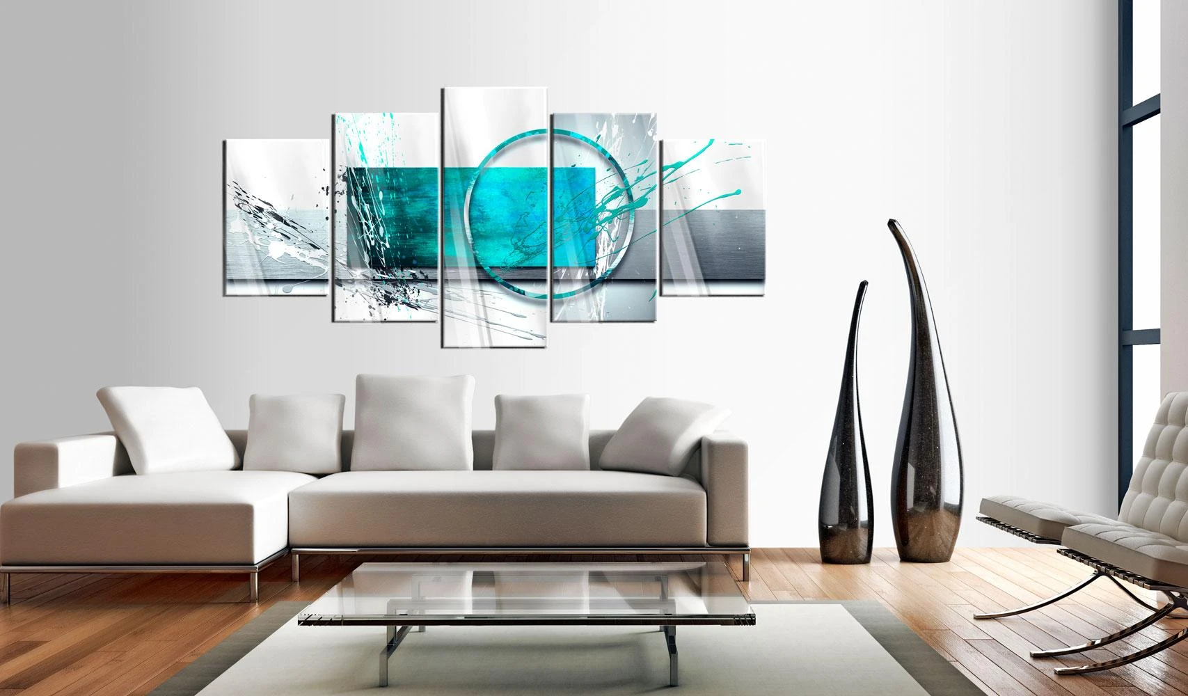 Artgeist Akrilo stiklo paveikslas - Turquoise Expression