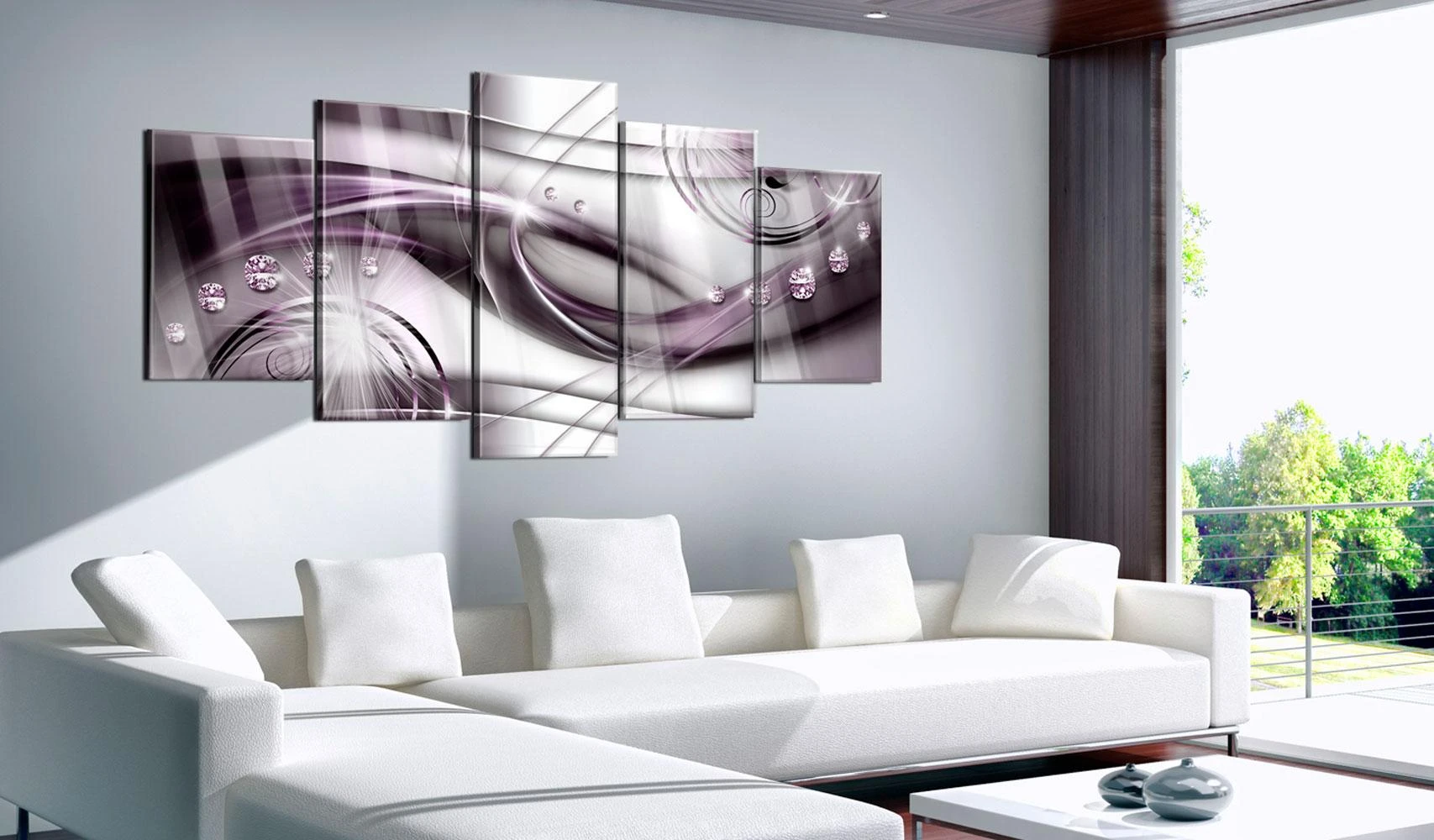 Artgeist Akrilo stiklo paveikslas - Violet Glow