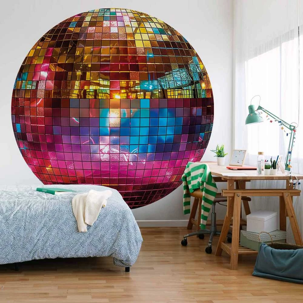 Artgeist Apvalus fototapetas - Gold disco ball
