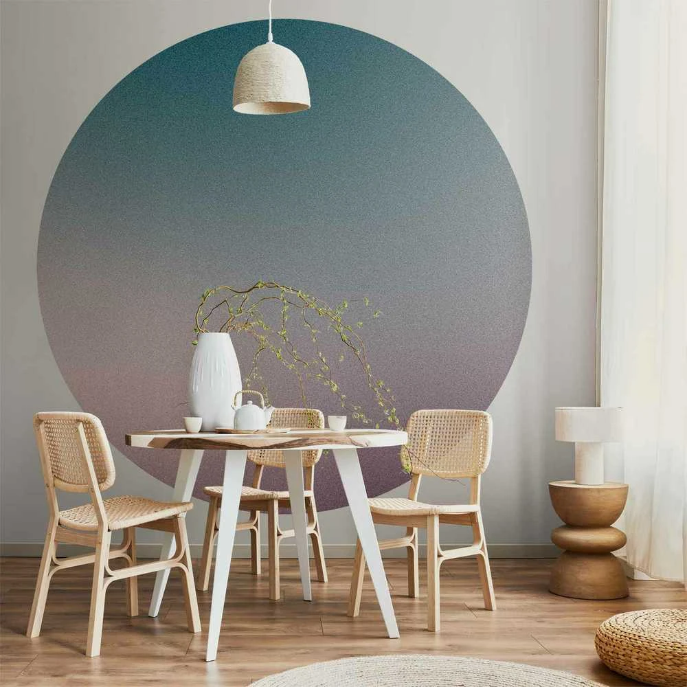 Artgeist Apvalus fototapetas - Nostalgic gradient – gradient composition in muted colours