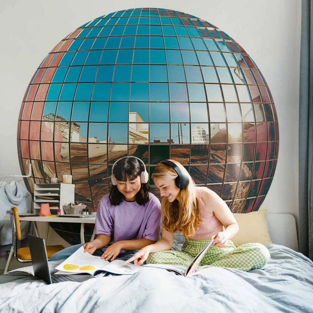 Artgeist Apvalus fototapetas - Platinum disco ball