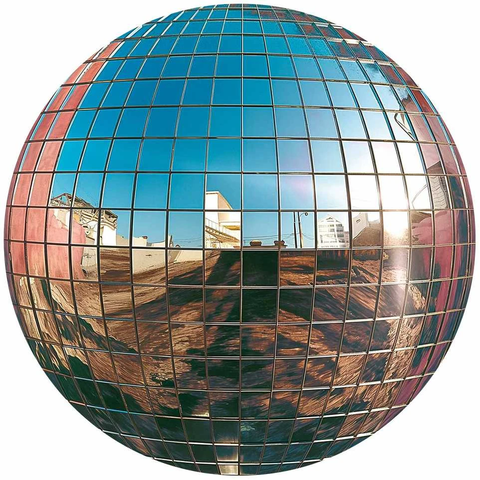 Artgeist Apvalus fototapetas - Platinum disco ball