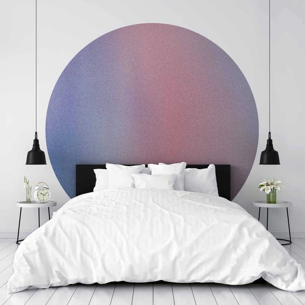 Artgeist Apvalus fototapetas - Rainbow gradient - a delicate multicoloured gradient reminiscent of mist