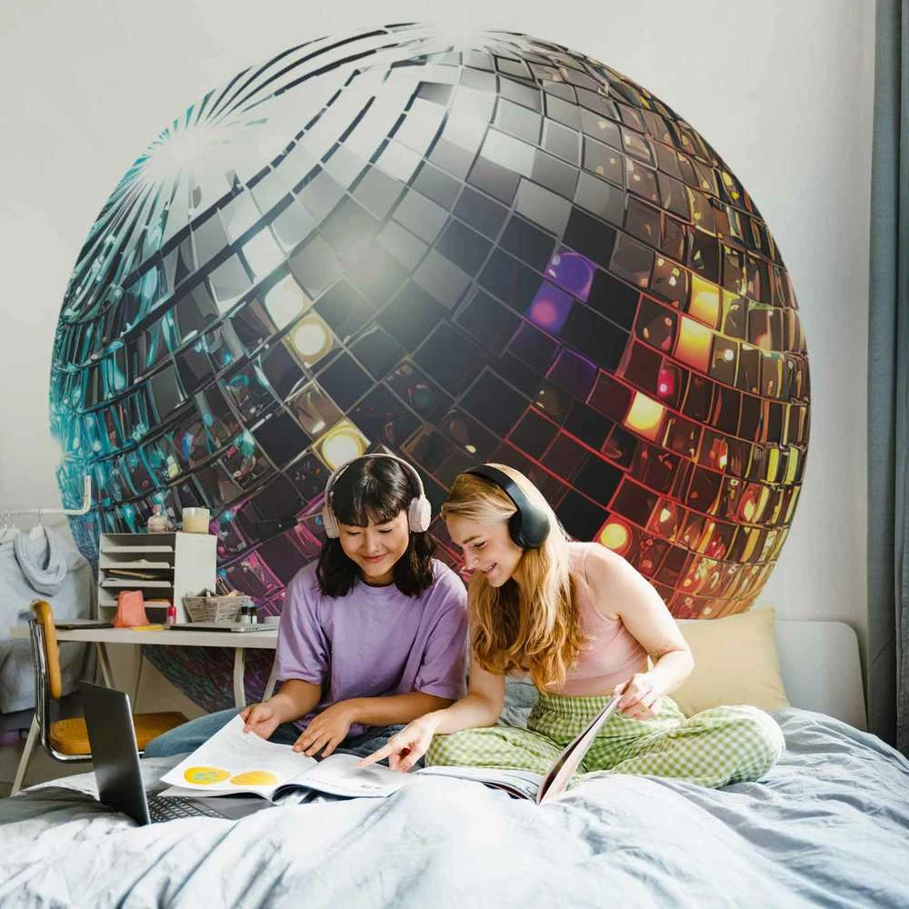 Artgeist Apvalus fototapetas - Sidabrinis disco ball