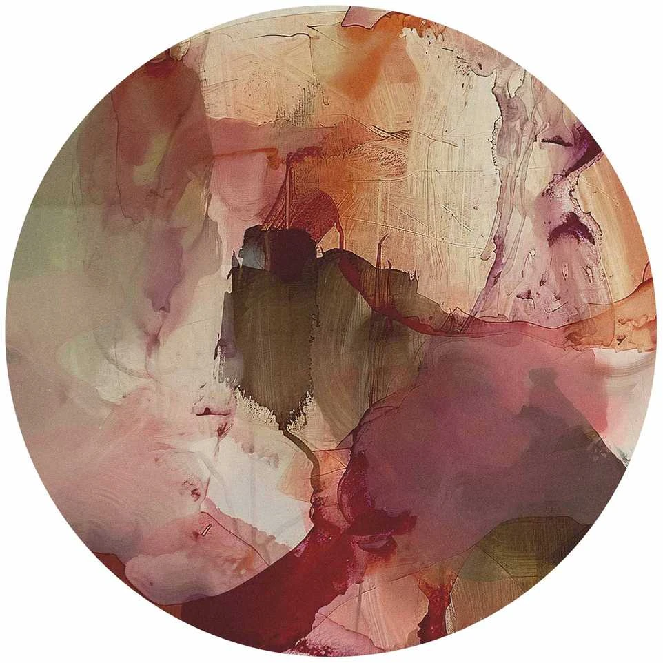 Artgeist Apvalus fototapetas - Spring composition – transparencies and forms in watercolor style