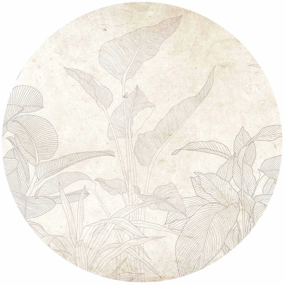 Artgeist Apvalus fototapetas - Subtle exotic plants