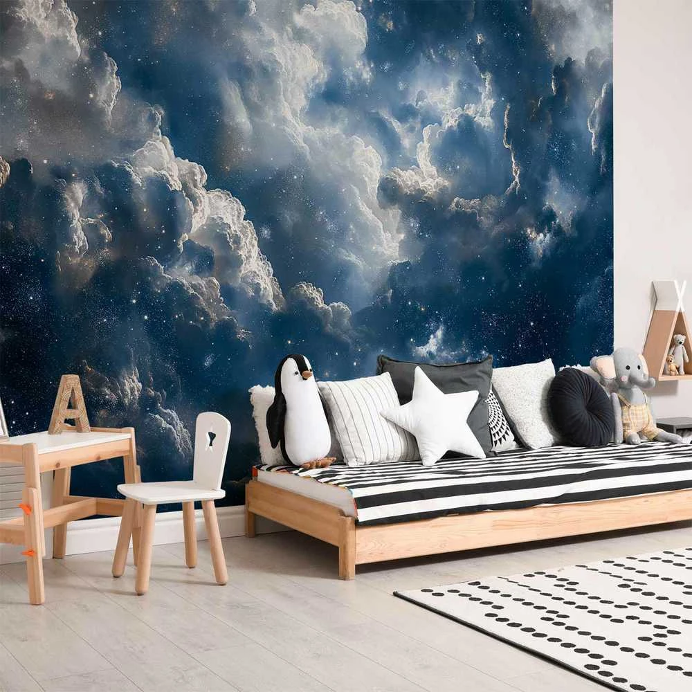 Artgeist Fototapetas - Astronomical Wonders: Clouds and Stars in Harmonious Combination