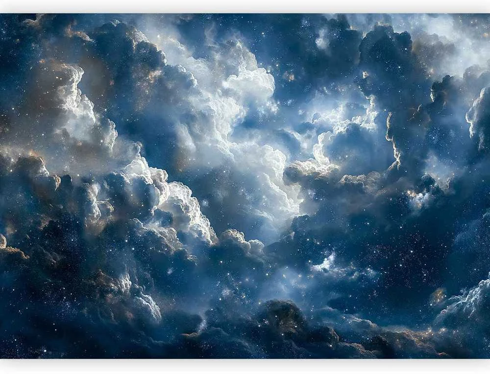 Artgeist Fototapetas - Astronomical Wonders: Clouds and Stars in Harmonious Combination