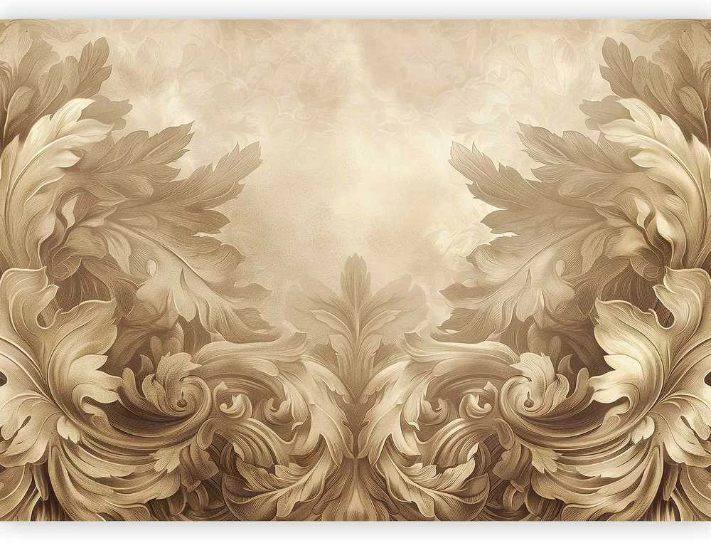 Artgeist Fototapetas - Carved Baroque Ornaments: Rich Composition in Sepia Colors