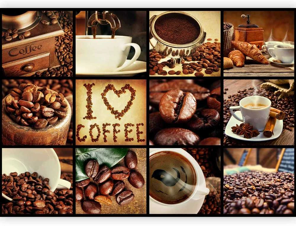 Artgeist Fototapetas - Coffee - Collage
