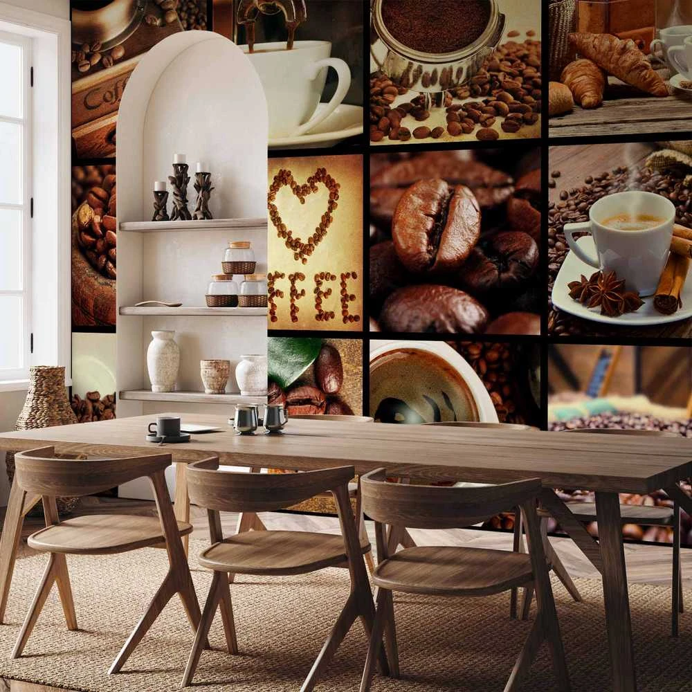Artgeist Fototapetas - Coffee - Collage