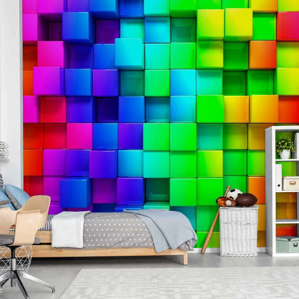 Artgeist Fototapetas - Colourful Cubes