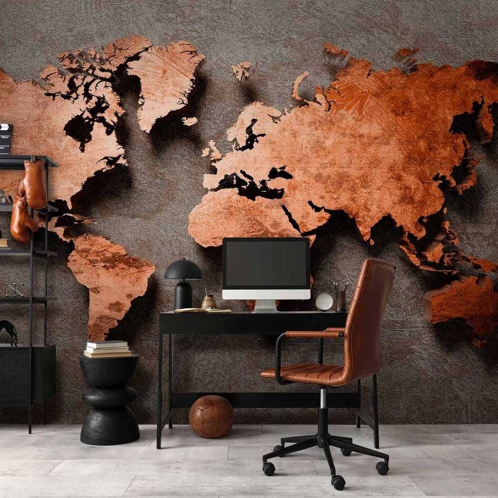 Artgeist Fototapetas - Copper Map