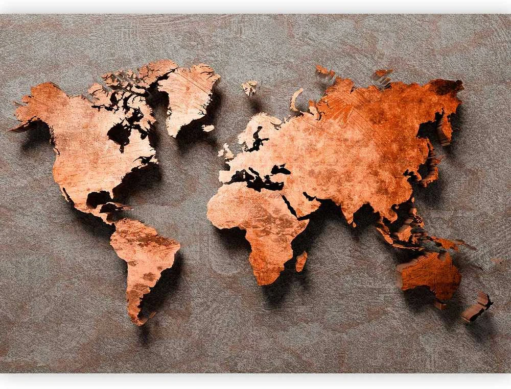 Artgeist Fototapetas - Copper Map