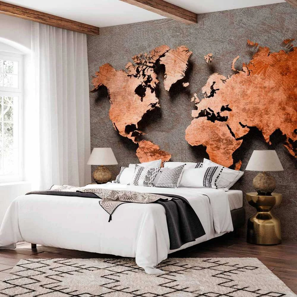 Artgeist Fototapetas - Copper Map
