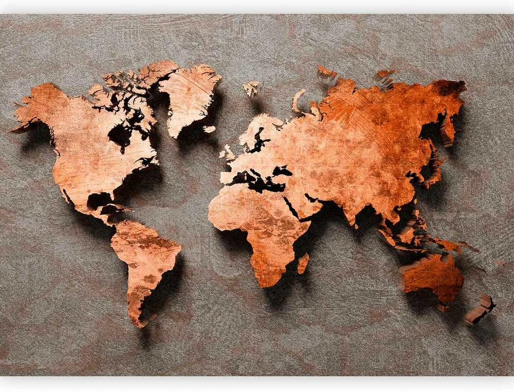 Artgeist Fototapetas - Copper Map