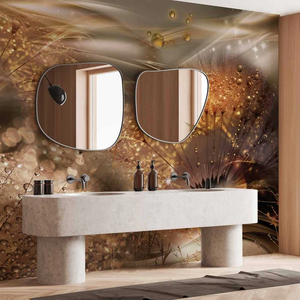 Artgeist Fototapetas - Dandelions' World (Gold)