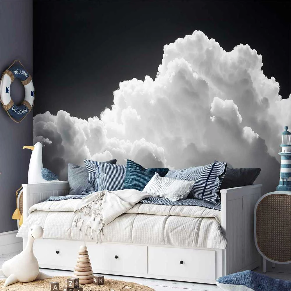 Artgeist Fototapetas - Discover the Endless Play of Sunlight – Clouds and Shadows in the Sky